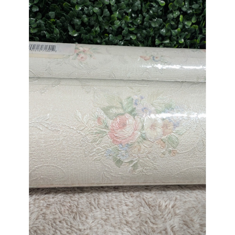 Brewster Wallcoverings Floral Embossed Vinyl Wallpaper 2 Rolls Made in Italy - Picture 2 of 10
